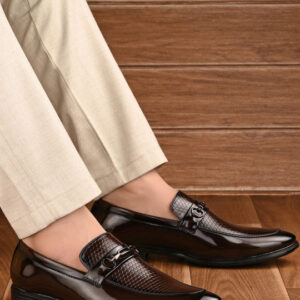Men Brown Solid PU With Rubber Sole Formal Shoes
